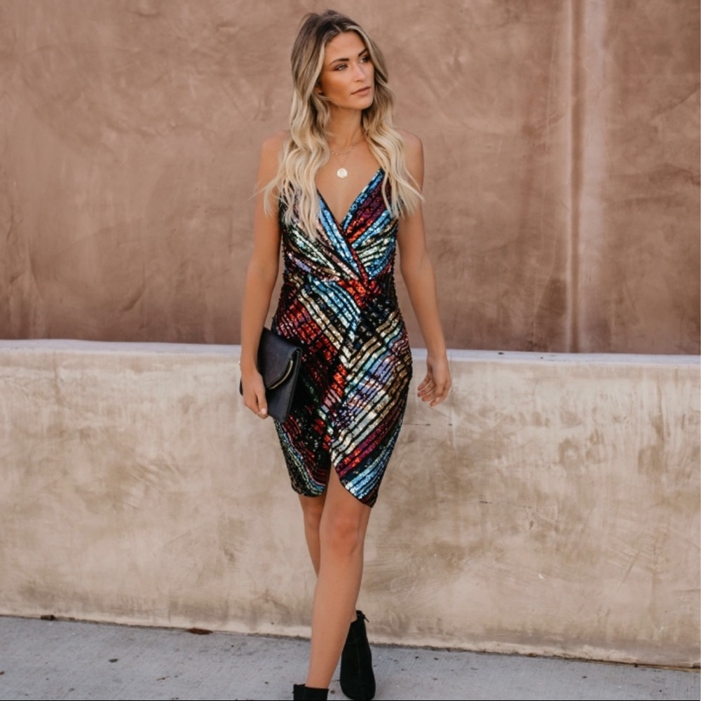 BNWT Vici Dolls Lead Don’t Follow Sequin Dress